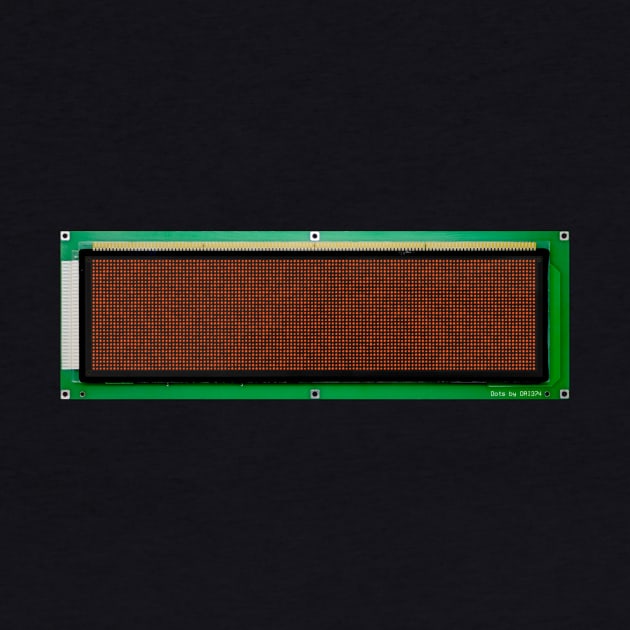 Blank Orange Dot Matrix Display by DRI374